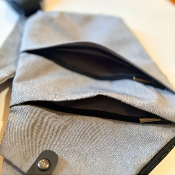 Broadream Gray Sling Bag Crossbody Chest Pack Minimalist - Picture 7 of 14